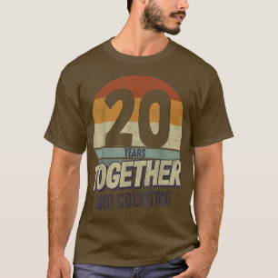 Camiseta Casais de Casamento de 20 de aniversário de 20 ano