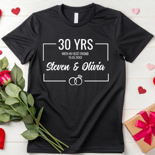Camiseta Casais de Casamento de 30 de 20 Personalizado