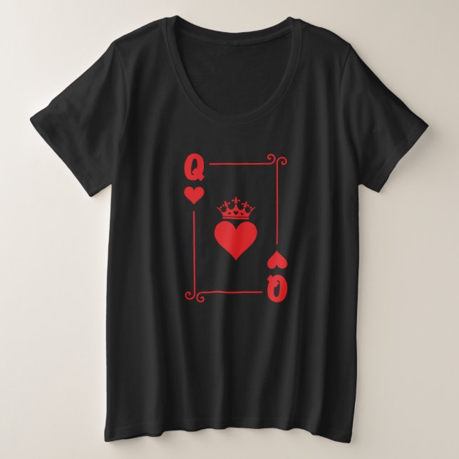 Camiseta Casais de Combinação Figurino Rainha de Corações (Frente do Design)