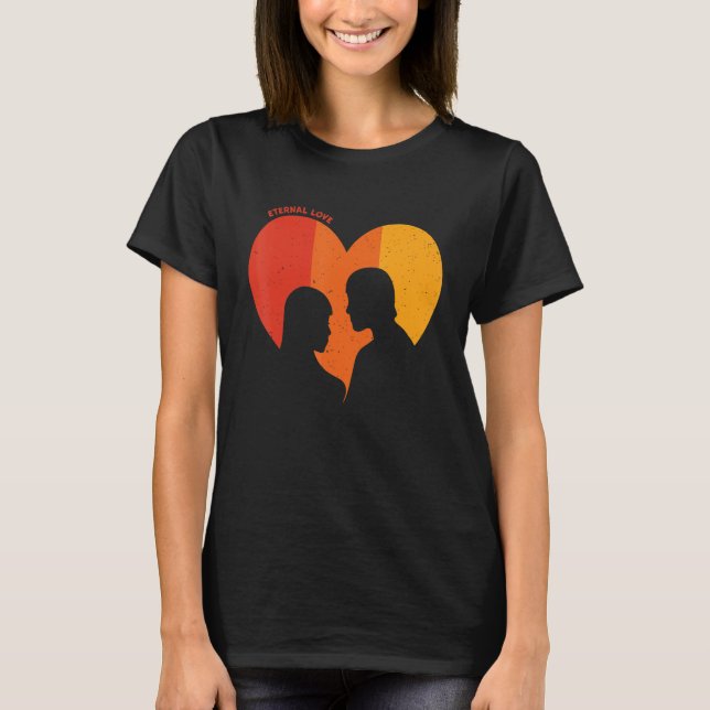 Camiseta Casais de Correspondência de Amor Eterno (Frente)