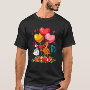 Camiseta Casais de Flores Galinhas Dia dos Namorados Coraçõ