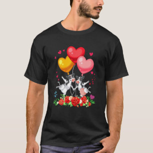 Camiseta Casais de Flores Vacas Dia dos Namorados Corações