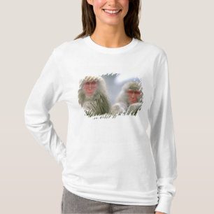 Camiseta Casais de Macaco da Neve, Macaco Japonês,