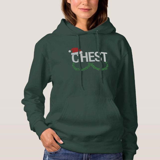 Camiseta Casais de Natal Combinando Peito e Nozes Natal (Frente)