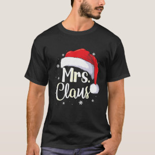 Camiseta Casais De Natal Da Sra. Claus Correspondendo A Sua
