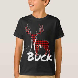 Camiseta Casais de Natal Xadrez de Pijamas Buffalo H