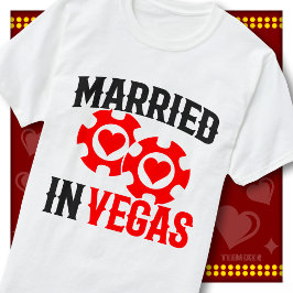 Camiseta Casais de Noivos Fofos Fichas de Cassino de Vegas