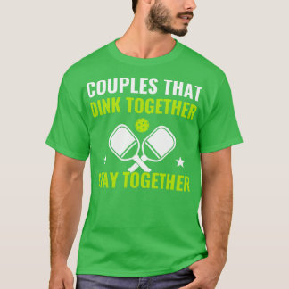 Camiseta Casais De Pickleball Que Dinjam Juntos Com Picles