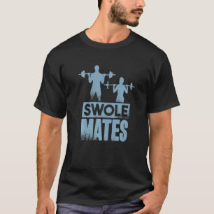 Camiseta Casais de Portão de Invólucro de Gym com Elevação