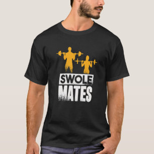 Camiseta Casais de Swole Mates de Traje de Gym com Elevação