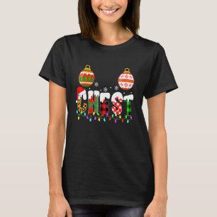Camiseta Casais de tórax Loucos de Natal Castanhas