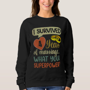 Camiseta casais do 4º Casamento que eu sobrevivi 4 anos