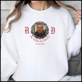 Camiseta Casais do Monograma Vermelho Casando Esposa do Ani