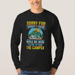 Camiseta Casais Engraçados De Acampamento Desculpem Pelo Qu