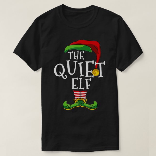 Camiseta Casais Engraçados de Natal da Família Quietos (Frente do Design)
