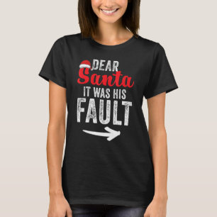 Camiseta Casais Engraçados de Natal Dele e Dela
