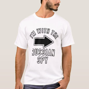 Camiseta Casais Figurino de Halloween Estou com a espia rus
