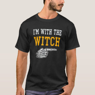 Camiseta Casais Figurinos de Halloween Pai Eu estou com o