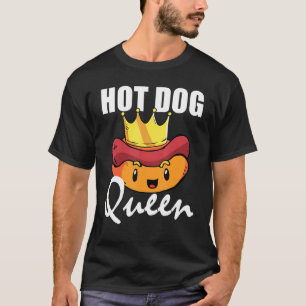 Camiseta Casais Hotdog da Rainha de Cachorro Quente