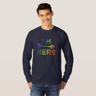 Camiseta Casais lésbicas que sou seu orgulho LGBT