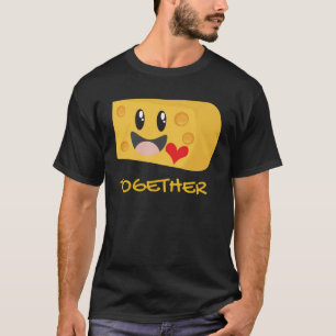 Camiseta Casais Macaroni e queijo Melhor Juntos Casal