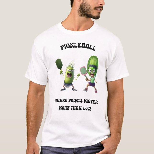 Camiseta Casais Pickleball T Shirt por Posh Little Finds (Frente)