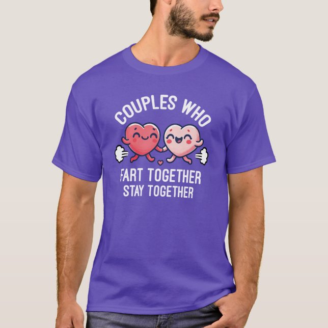 Camiseta Casais Que Se Juntam Fiquem Juntos - Engraçados (Frente)