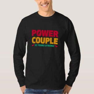 Camiseta Casal 52 anos casado 52 anos de energia