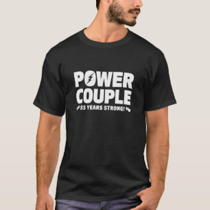 Camiseta Casal 53 anos casado 53 anos de energia 53 anos