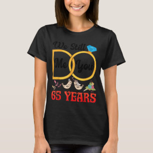 Camiseta Casal 65º Aniversário de Casamento Casados 65 Anos