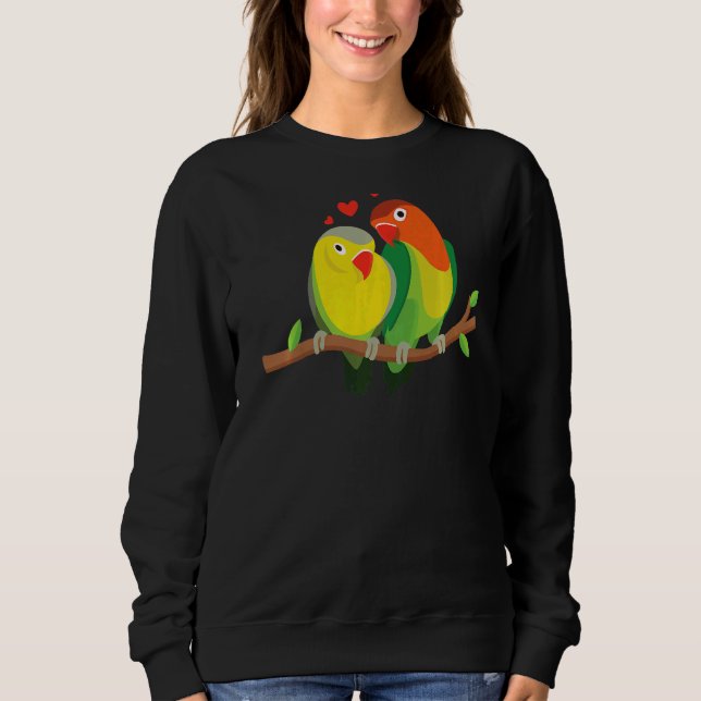 Camiseta Casal Adorando Aves Cute Animal Gráfico (Frente)