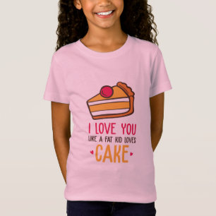 Camiseta Casal Arte Eu Te Amo Como Uma Criança Adora Bolo