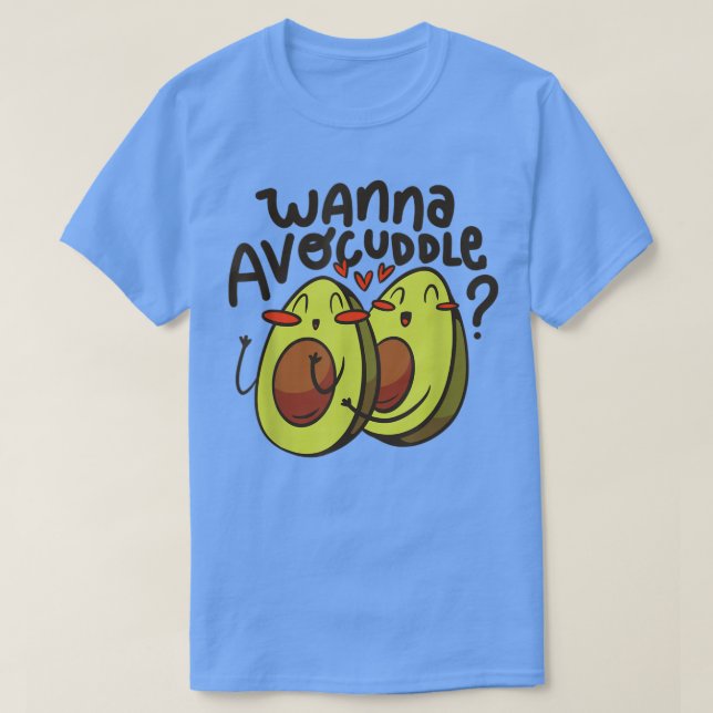 Camiseta Casal Avocado Avocado,  Avocuddle (Frente do Design)