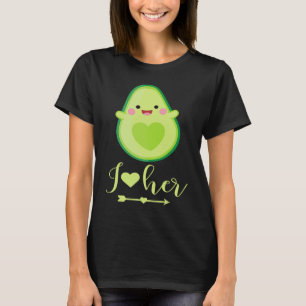 Camiseta Casal Avocado Eu Te Amo Dia de os namorados Parcei