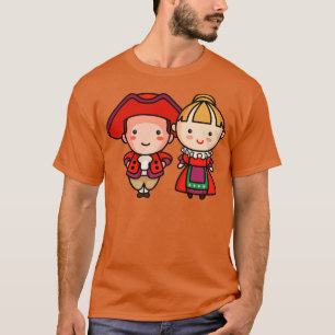 Camiseta Casal Bastante Britânico da Era Vitoriana Tradicio