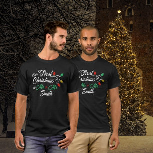 Camiseta Casal Bonito Nosso Primeiro Jogo De Natal