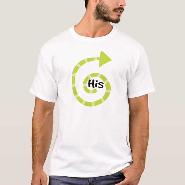 Camiseta Casal bonito sua seta verde (Frente)