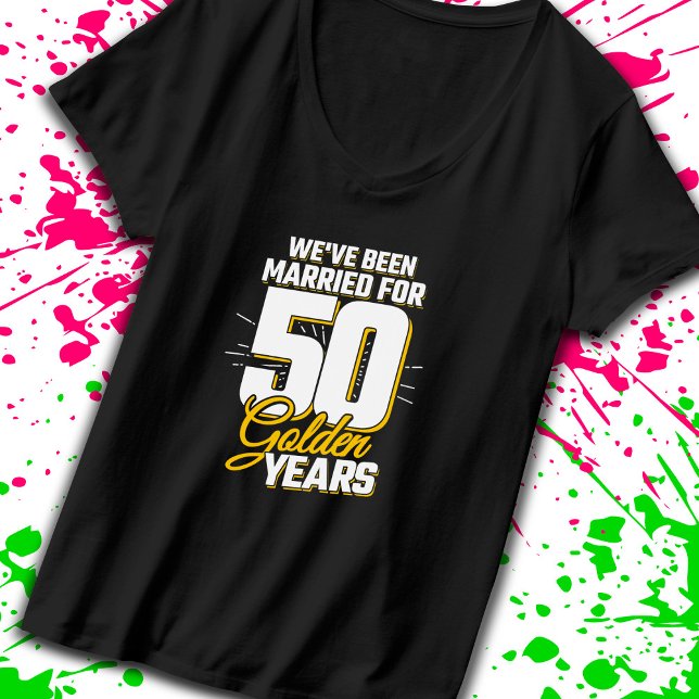 Camiseta Casal Casado 50 Anos 50 Aniversário de Casamento (Criador carregado)