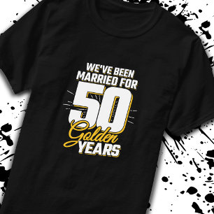 Camiseta Casal Casado 50 Anos 50 Aniversário de Casamento