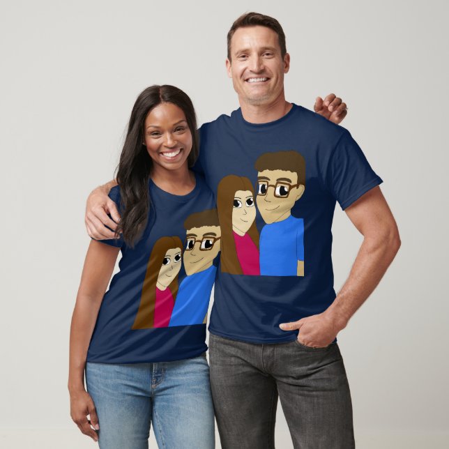 Camiseta Casal Chibi (Unissex)
