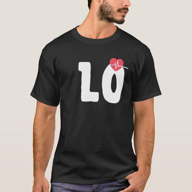 Camiseta Casal Correspondente ao AMOR, Batida cardíaca casa (Frente)