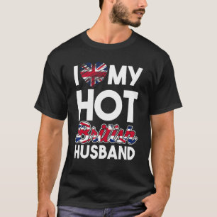 Camiseta Casal Correspondente Ao Cidadão Britânico Eu Amo M