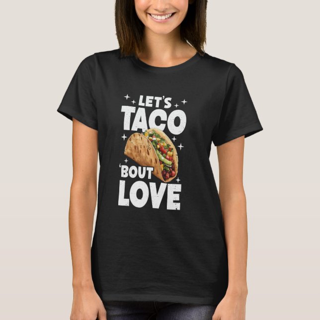 Camiseta Casal Correspondente Comida Pun Taco Lover (Frente)