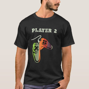 Camiseta Casal Correspondente Jogador de Jogos Jogador 1 Jo