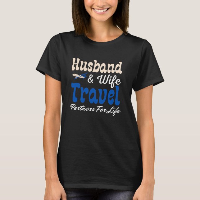 Camiseta Casal Correspondente Marido E Mulher Parceiros De  (Frente)