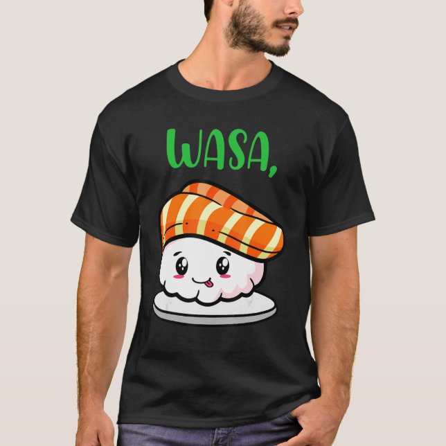Camiseta Casal Cute Sushi Funny Wasa Bae (Frente)