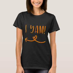 Camiseta Casal de Ação de Graças Ela é minha batata doce