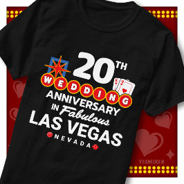 Camiseta Casal de Aniversário de 20 Anos de Casamento Fabul