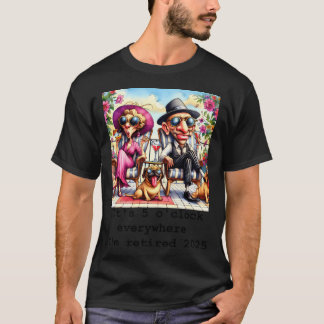 Camiseta Casal de aposentados engraçado e Pug legal de féri