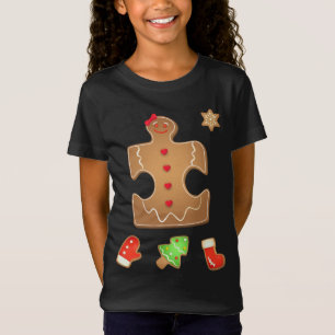 Camiseta Casal de Autismo Natal Gingerpão Quebra-cabeça Aut